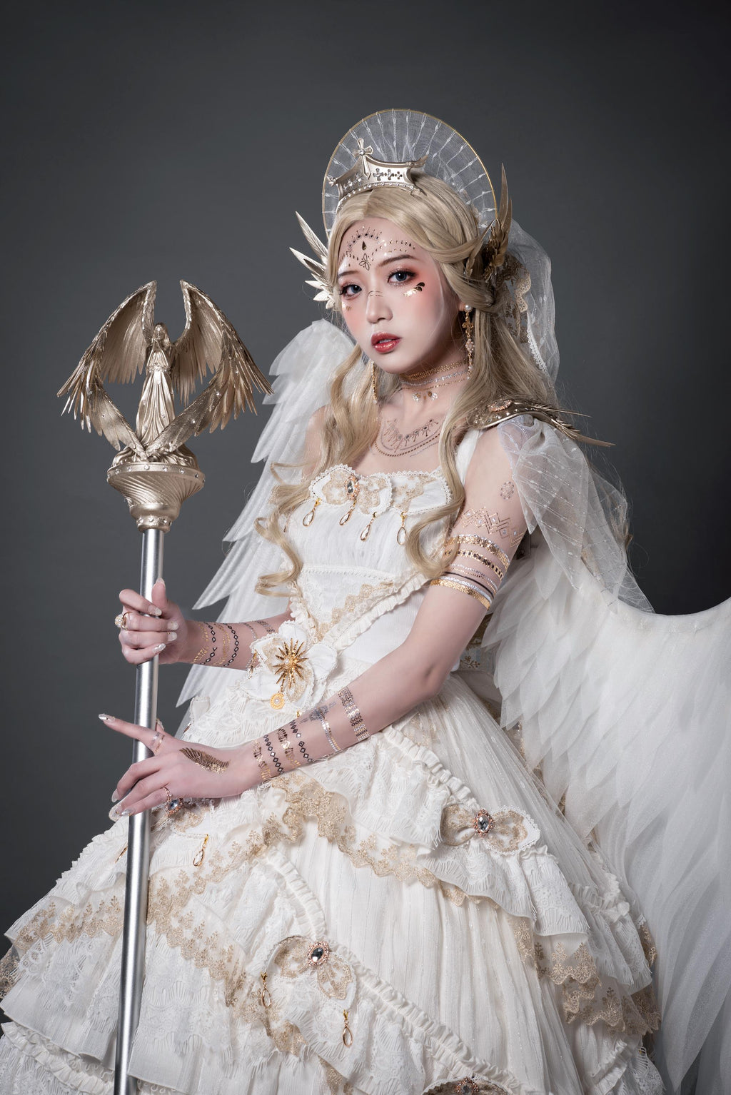 Astoria Gothic Lolita JSK | Angel & Dragon Two-Tone Dress Set