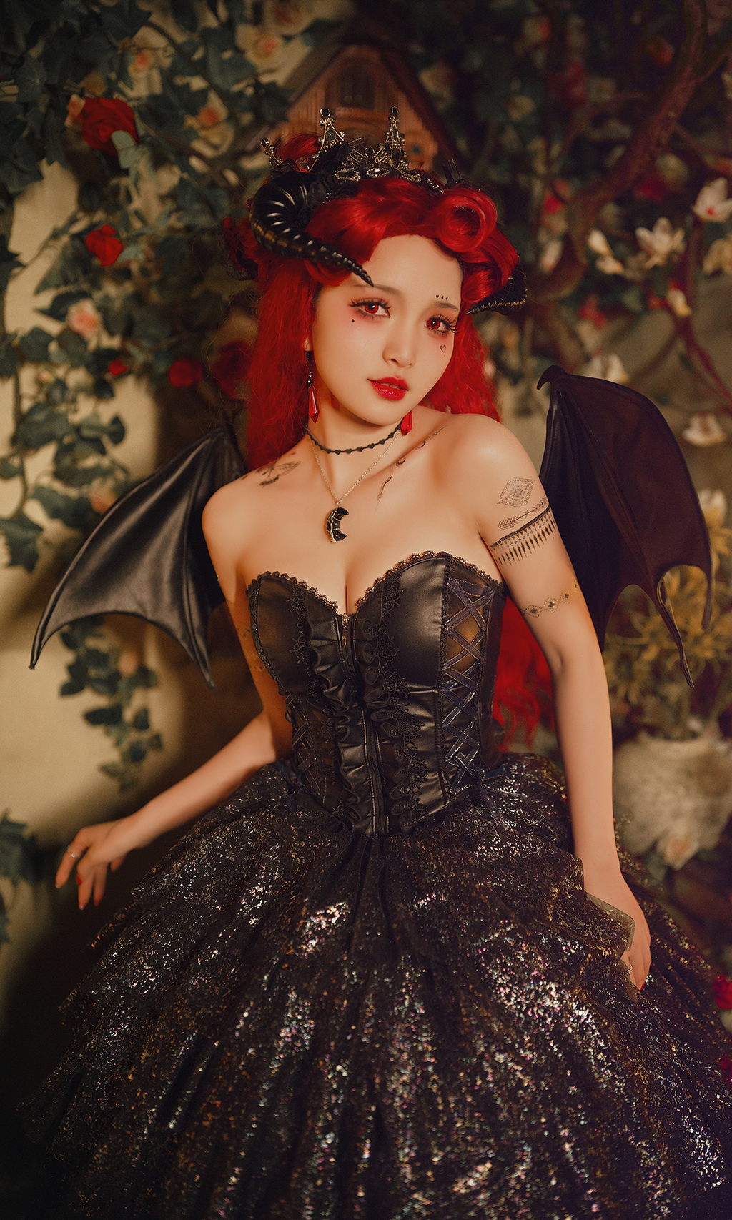 Arushalae | Twin Moon Devils Dress Set