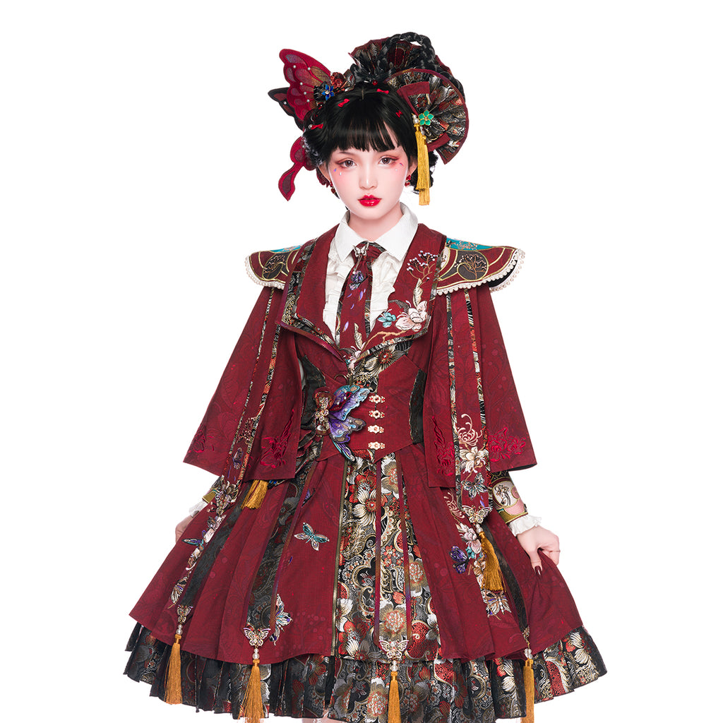 Zhaoge | Butterfly & Phoenix Eastern Fantasy Dress Set