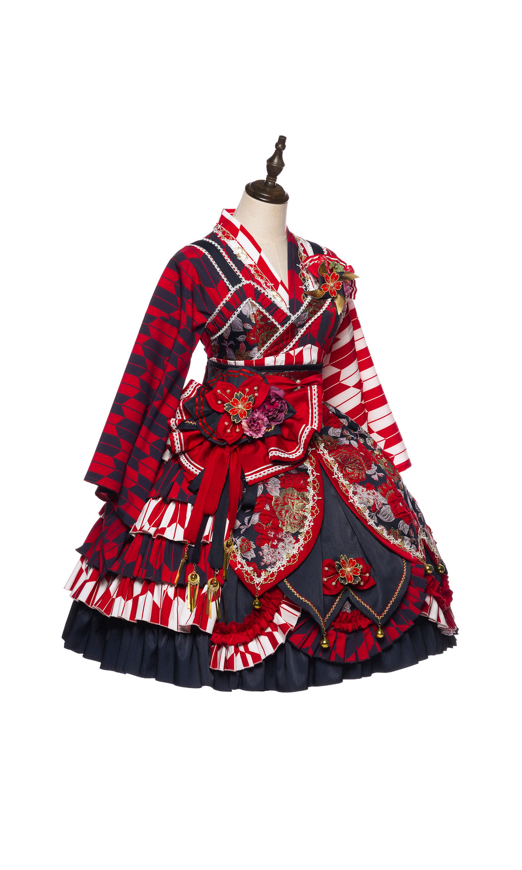 Yamakai no Izumi | Red Wa Lolita JSK Dress