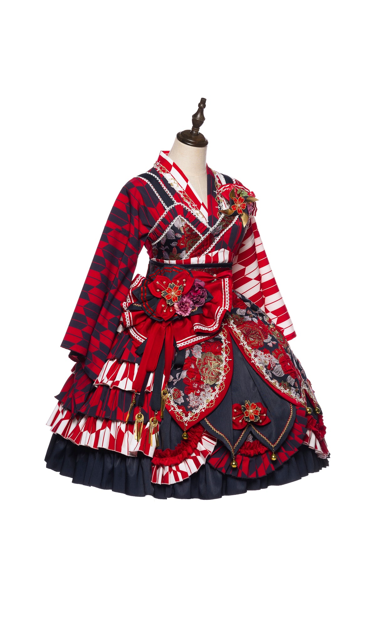 Yamakai no Izumi | Red Wa Lolita JSK Dress