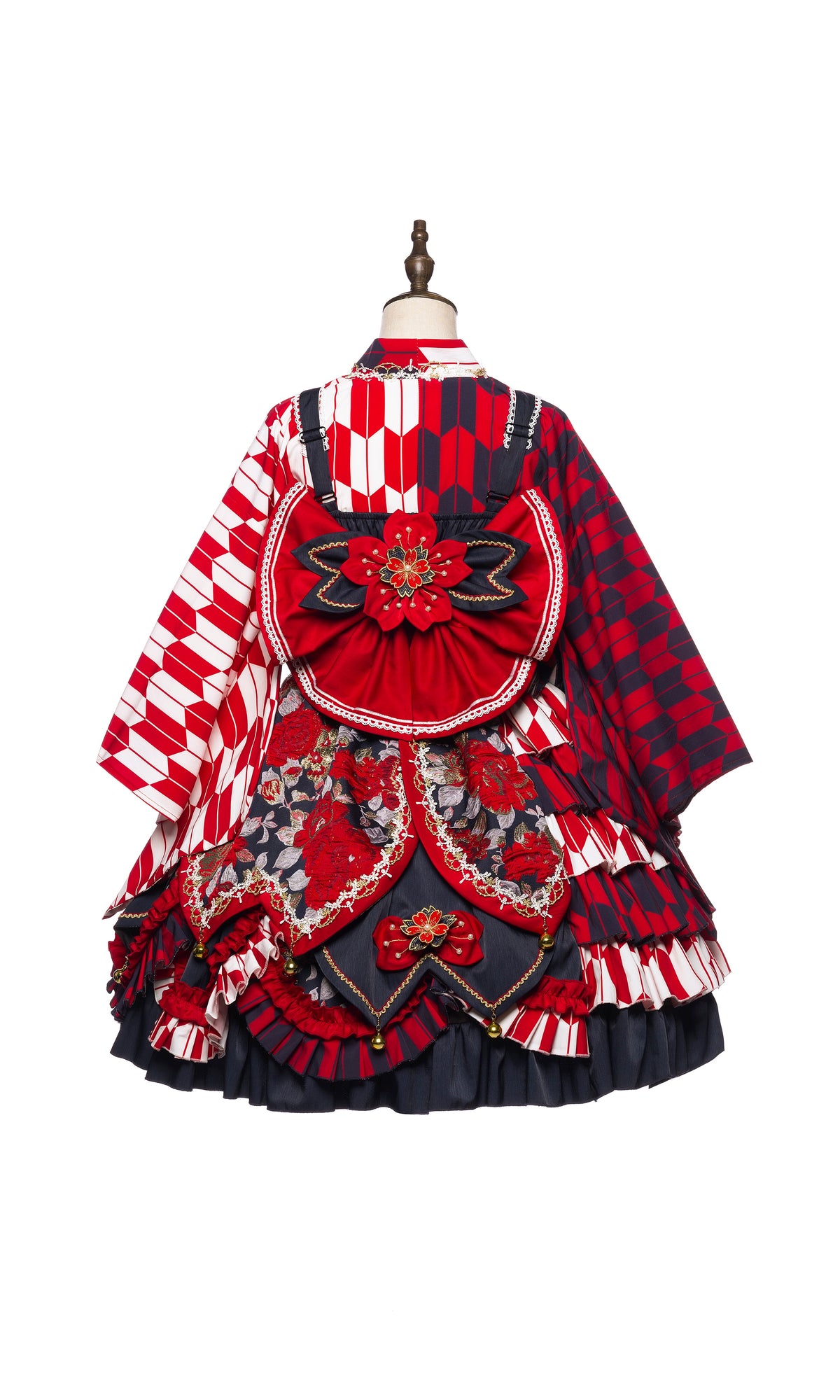 Yamakai no Izumi | Red Wa Lolita JSK Dress