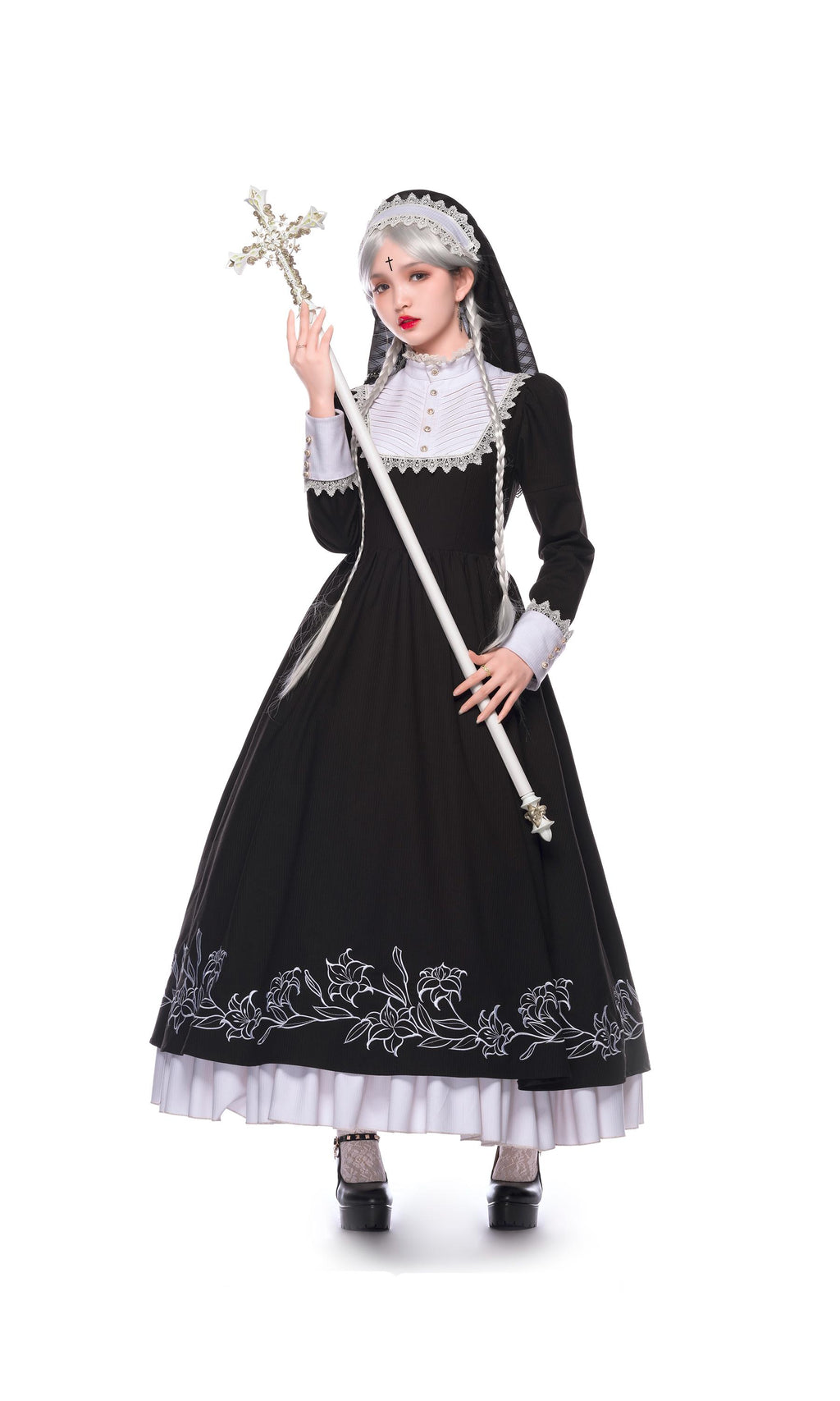 Lobnya | Gothic Nun OP Dress Set