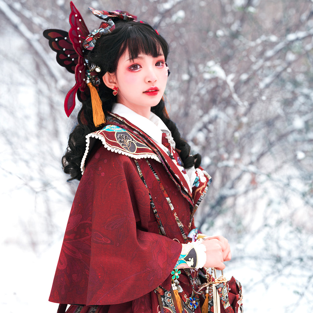 Zhaoge | Butterfly & Phoenix Eastern Fantasy Dress Set