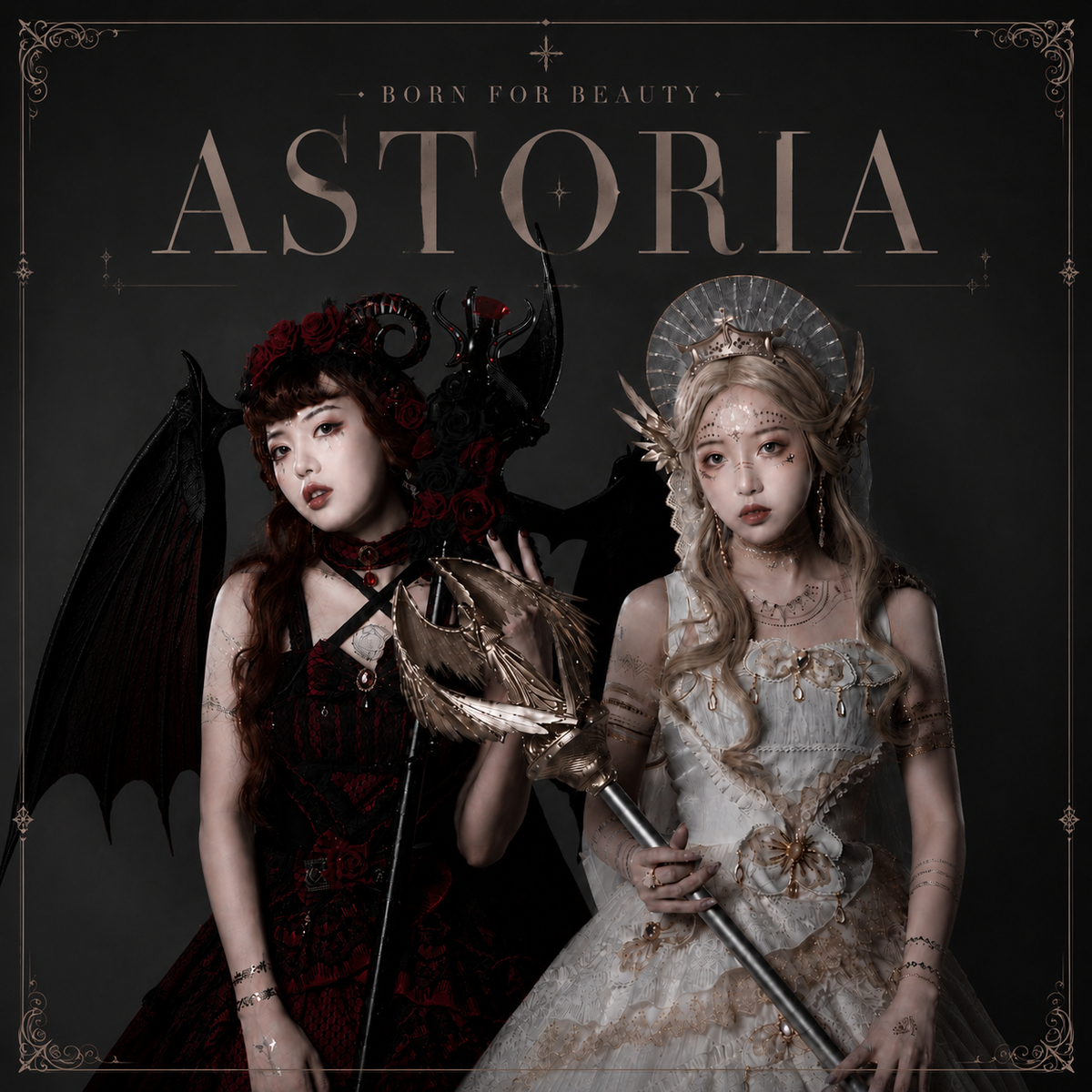Astoria Gothic Lolita JSK | Angel & Dragon Two-Tone Dress Set