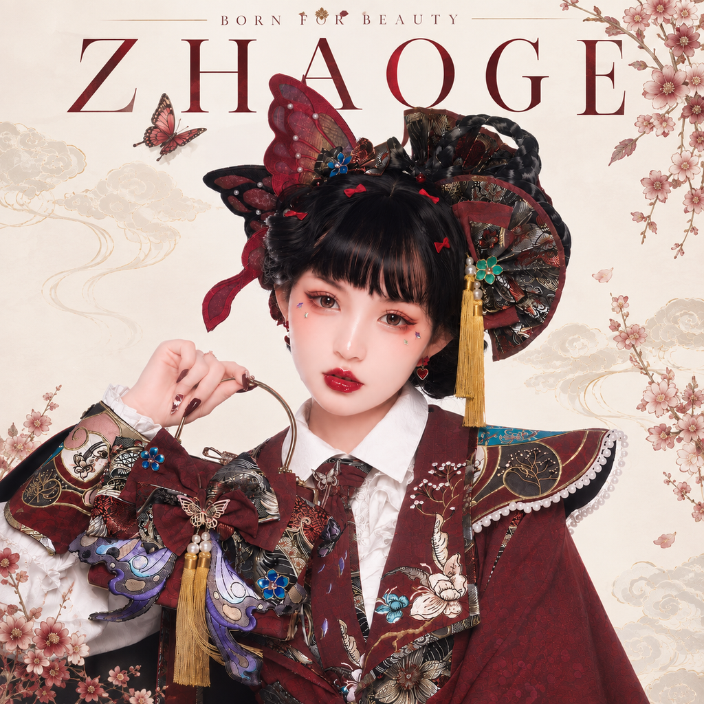 Zhaoge | Butterfly & Phoenix Eastern Fantasy Dress Set