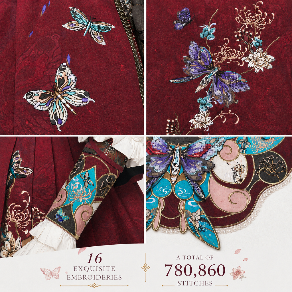 Zhaoge | Butterfly & Phoenix Eastern Fantasy Dress Set
