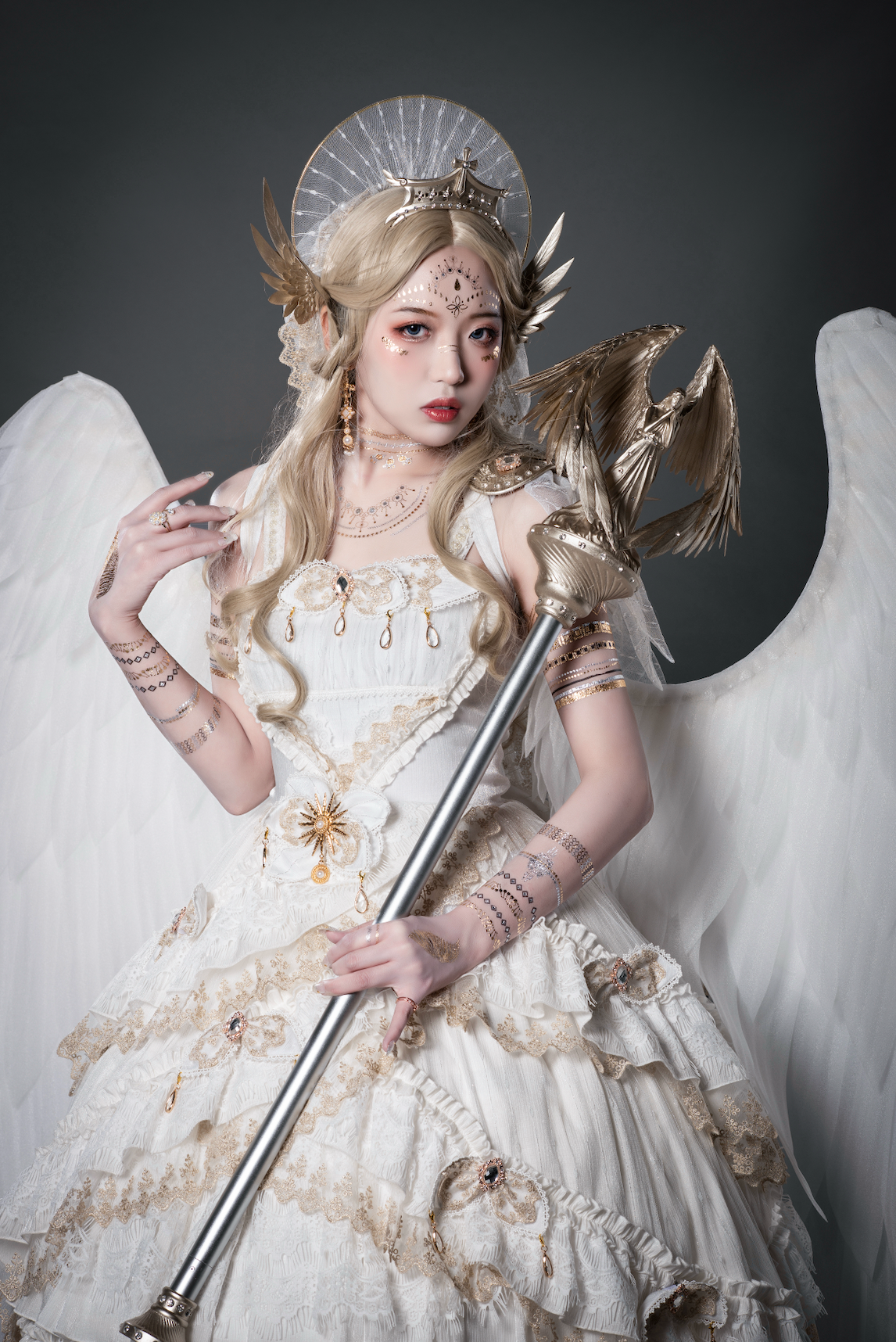 Astoria Gothic Lolita JSK | Angel & Dragon Two-Tone Dress Set