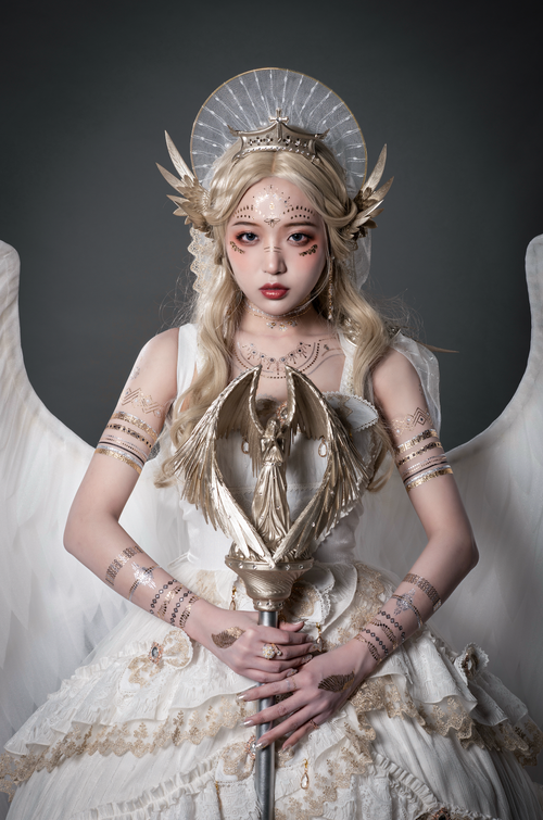 Astoria Gothic Lolita JSK | Angel & Dragon Two-Tone Dress Set