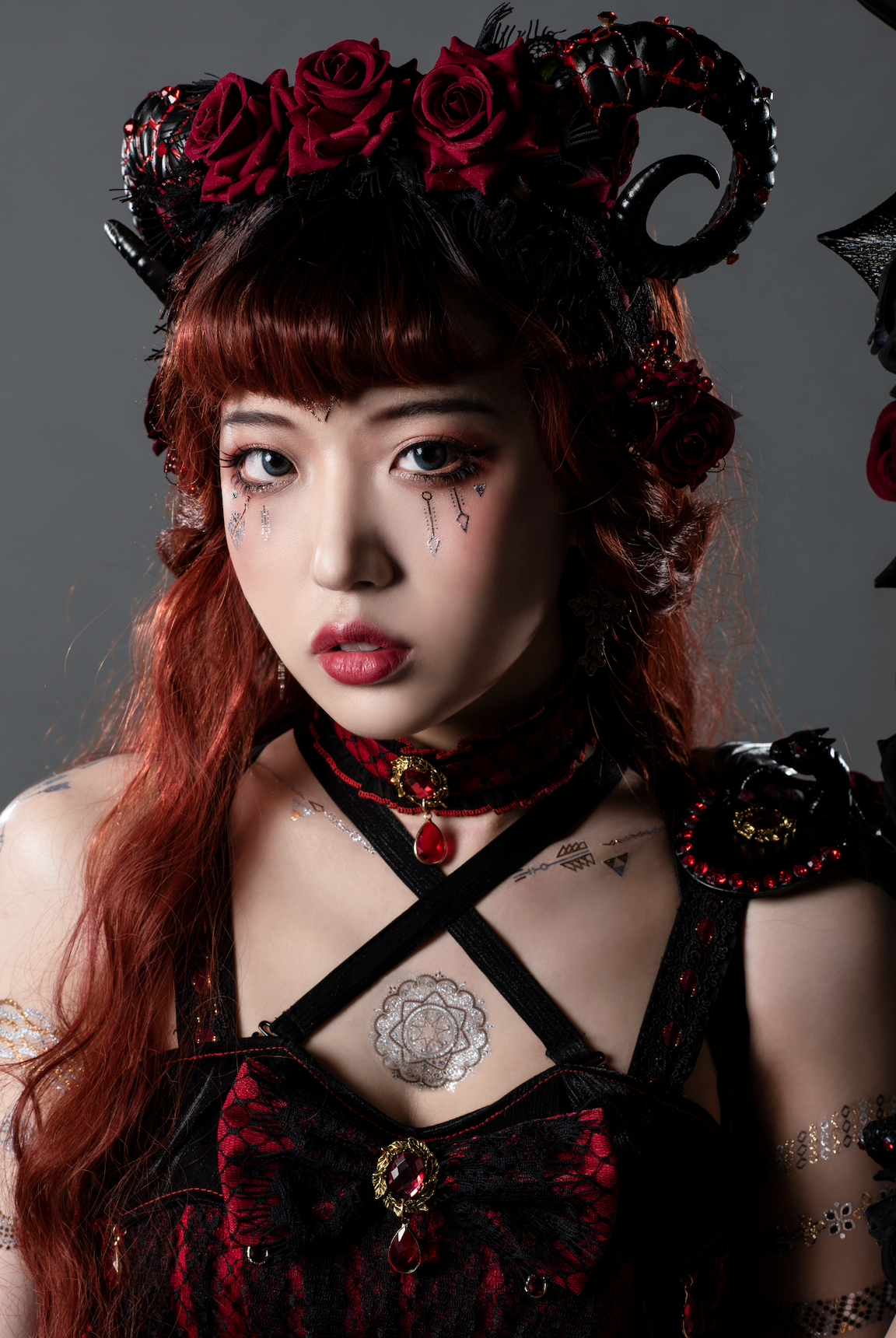Astoria Gothic Lolita JSK | Angel & Dragon Two-Tone Dress Set