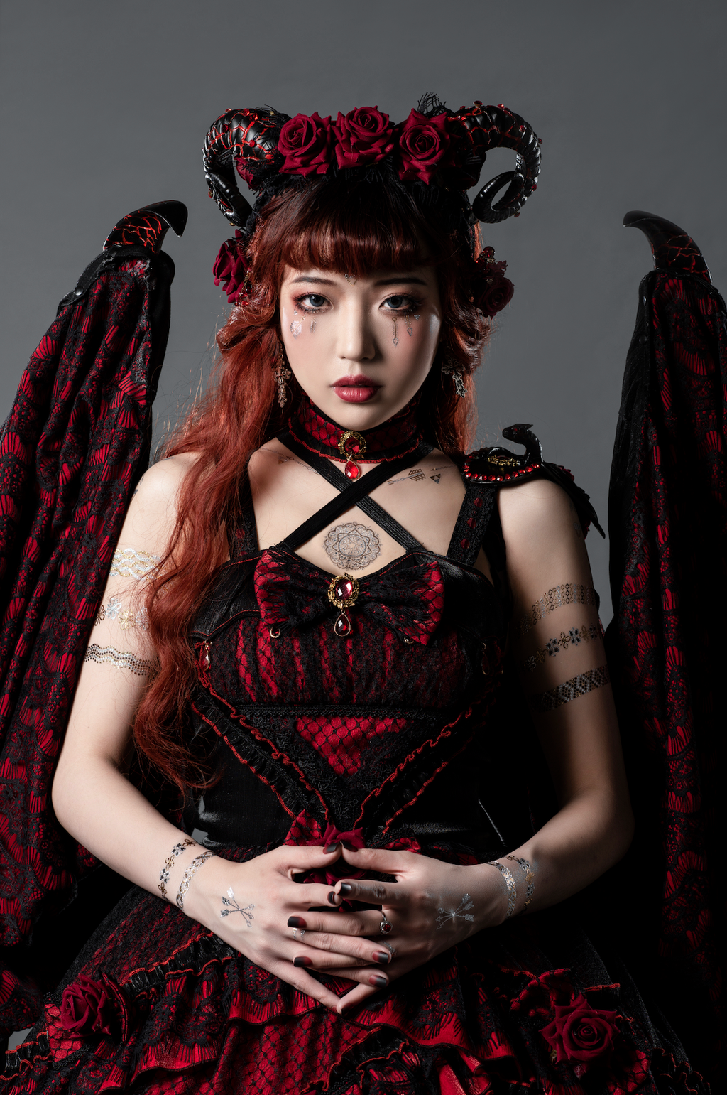 Astoria Gothic Lolita JSK | Angel & Dragon Two-Tone Dress Set