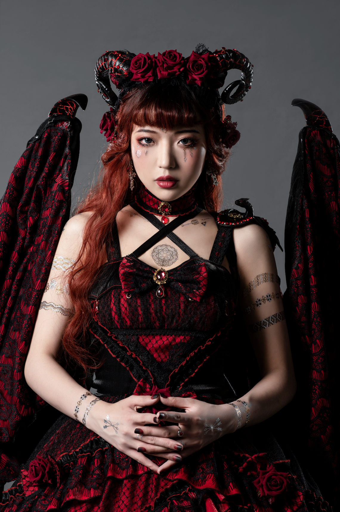 Astoria Gothic Lolita JSK | Angel & Dragon Two-Tone Dress Set