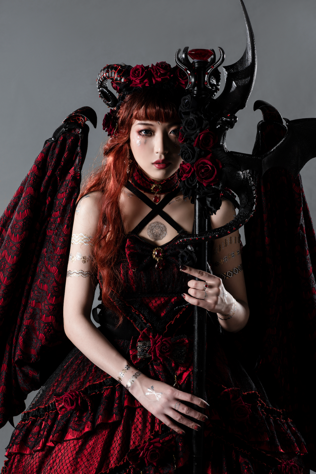 Astoria Gothic Lolita JSK | Angel & Dragon Two-Tone Dress Set