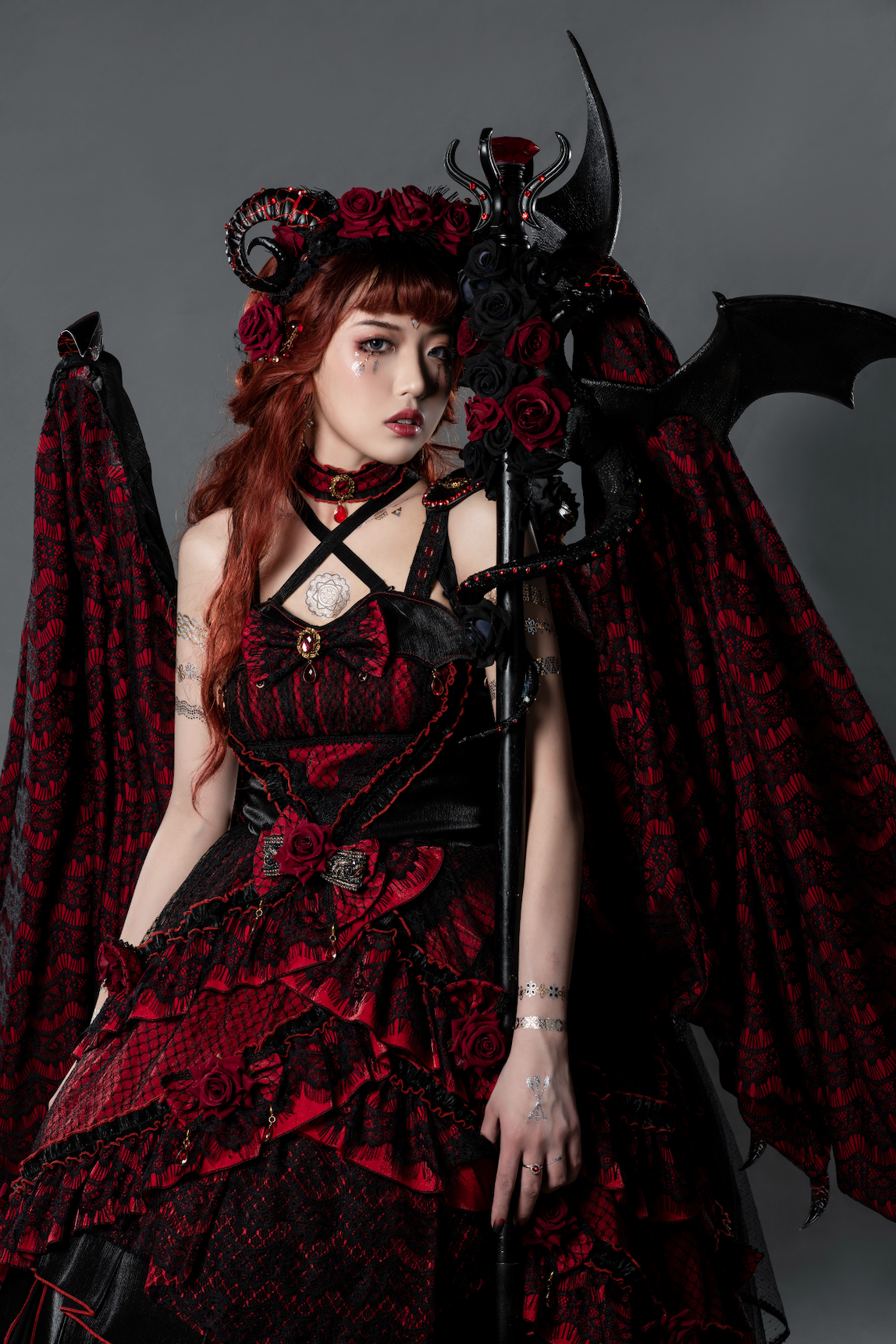 Astoria Gothic Lolita JSK | Angel & Dragon Two-Tone Dress Set