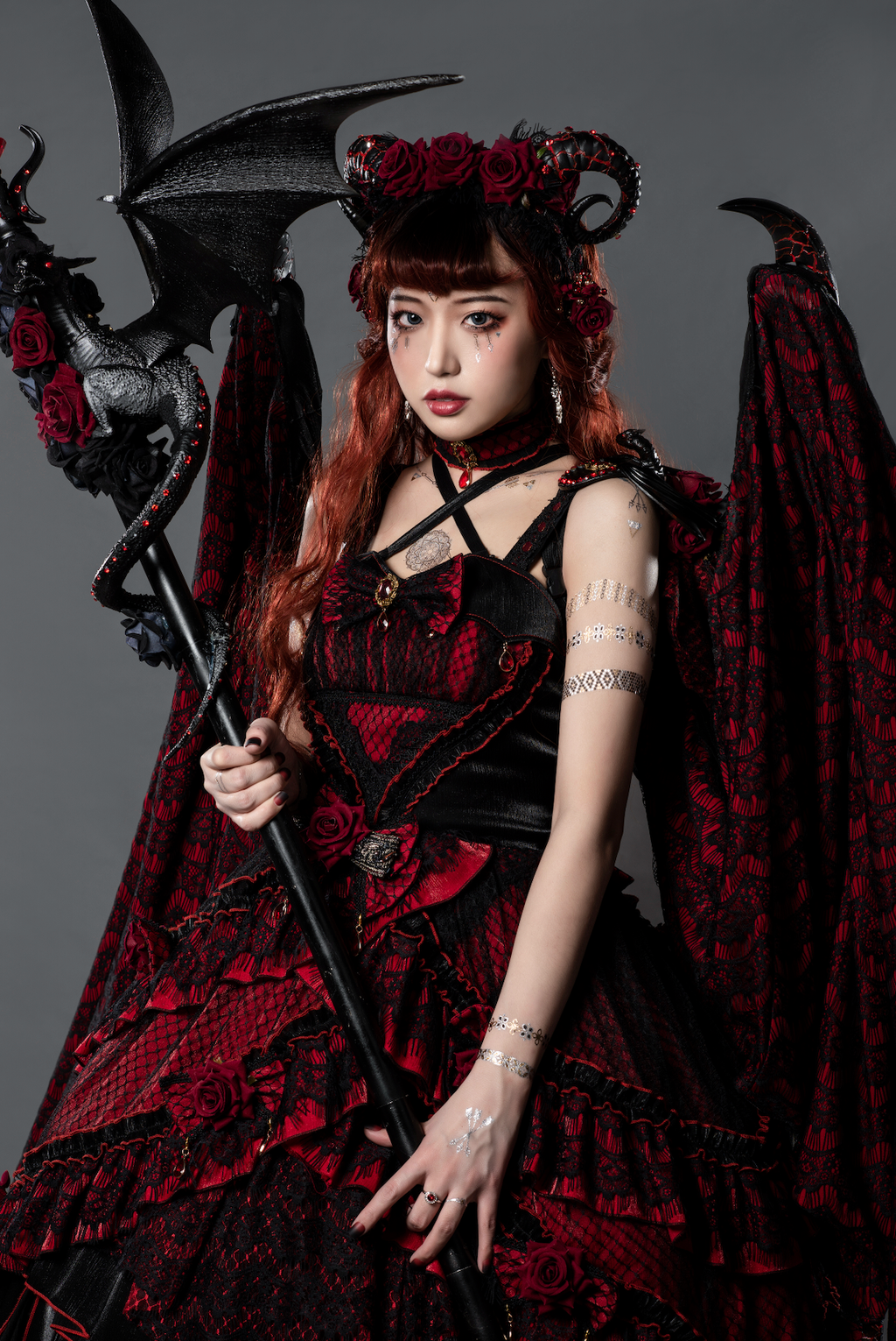 Astoria Gothic Lolita JSK | Angel & Dragon Two-Tone Dress Set