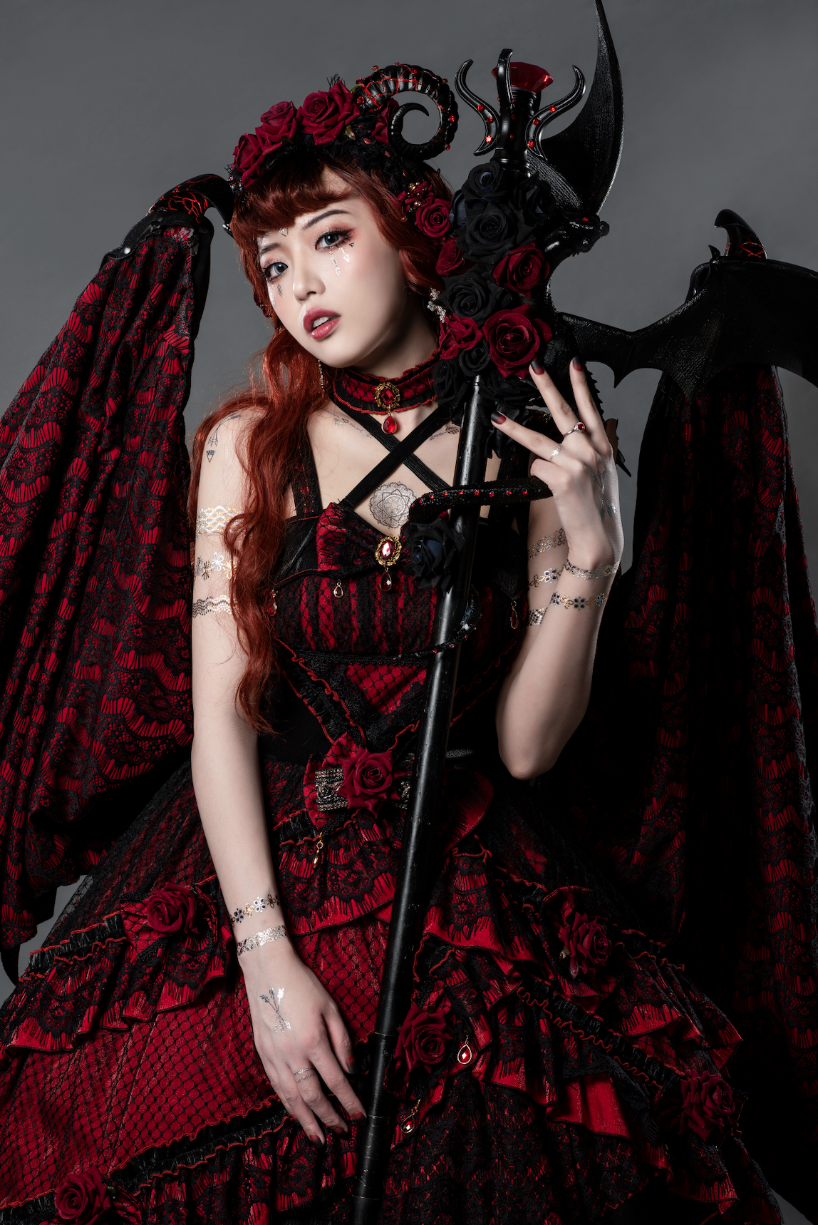 Astoria Gothic Lolita JSK | Angel & Dragon Two-Tone Dress Set