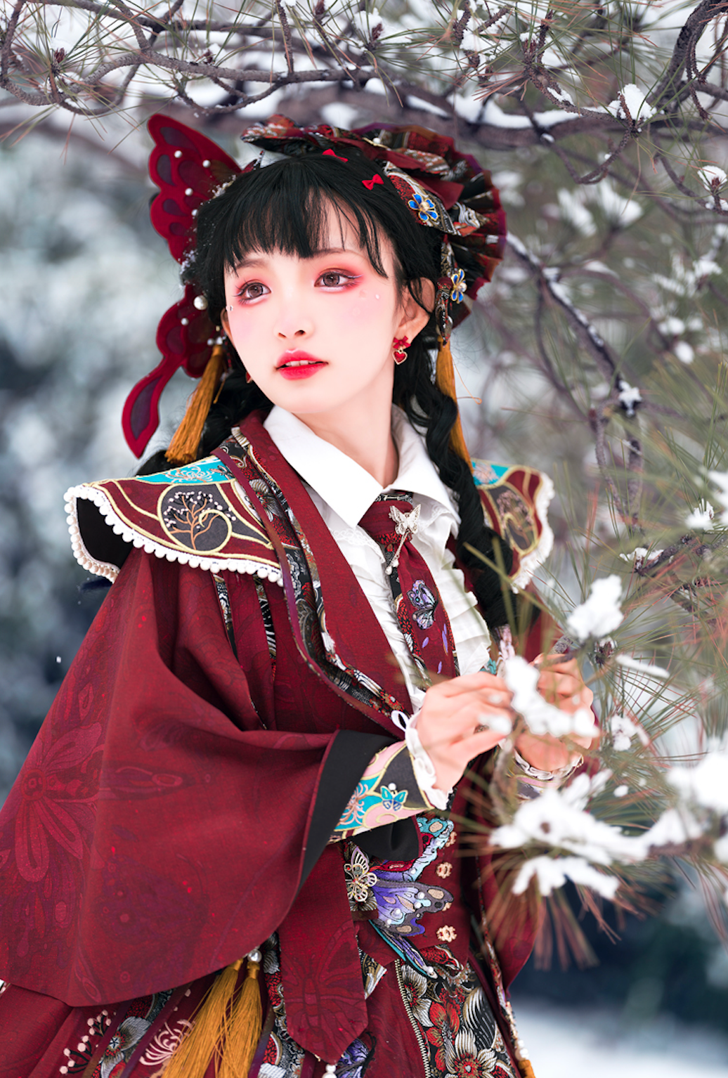 Zhaoge | Butterfly & Phoenix Eastern Fantasy Dress Set