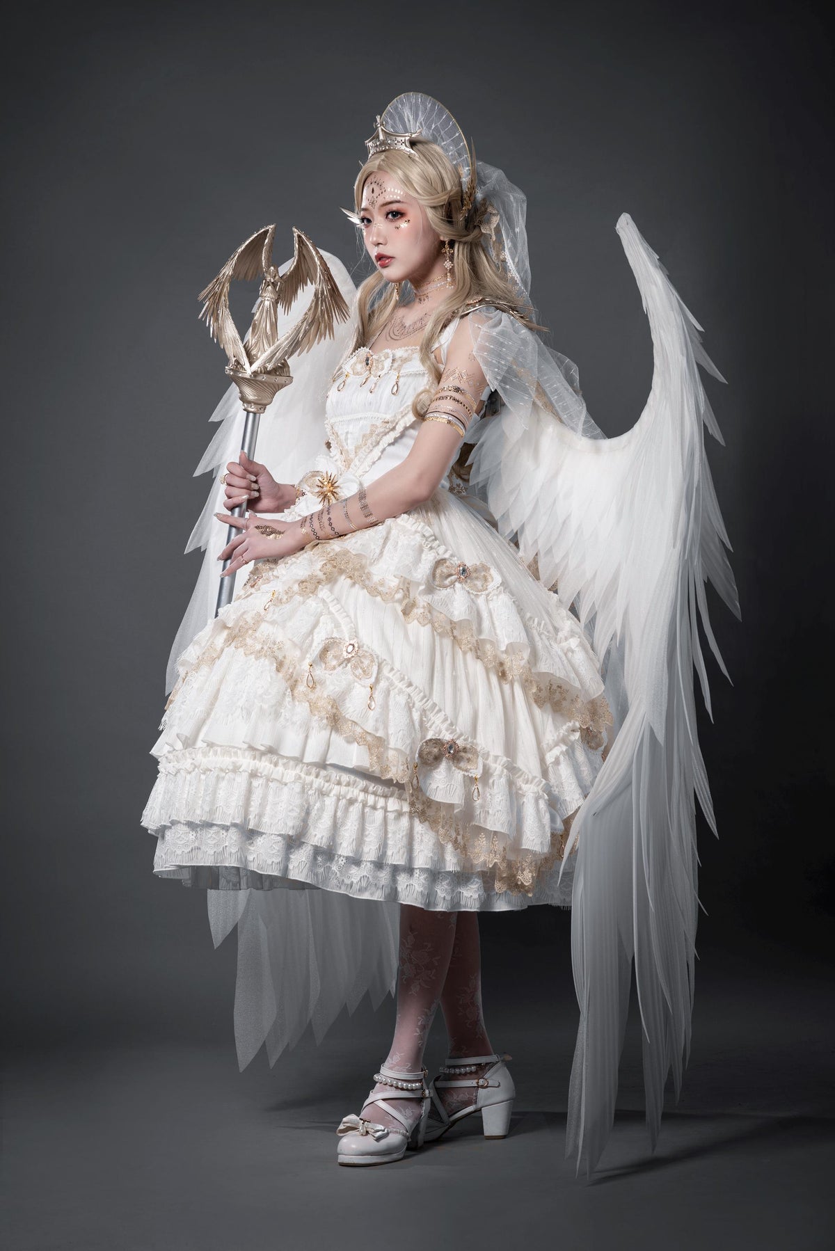 Astoria Gothic Lolita JSK | Angel & Dragon Two-Tone Dress Set